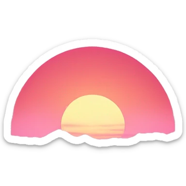Pink sunset sticker