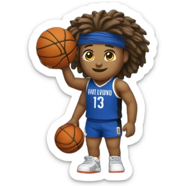 Basketteur avec maillot 13 sticker