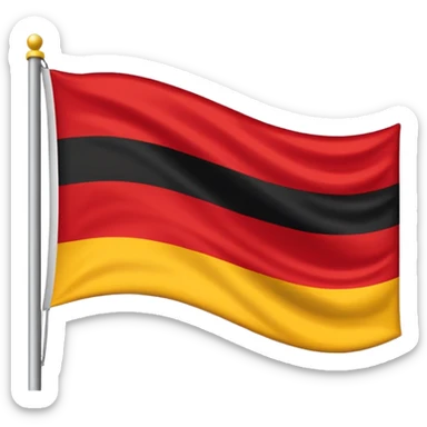 Crear una bandera con franja del mismo, tamaño, color roja, amarilla y negra del mismo tamaño inspirada en la de Alemania sticker