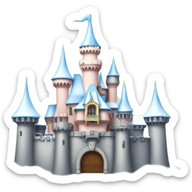 Disneyland castle with snow on roof sticker