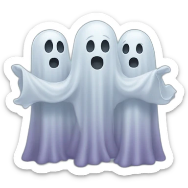 three-friends-ghosts sticker