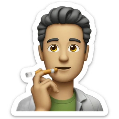 Guy smoking a sigaret sticker