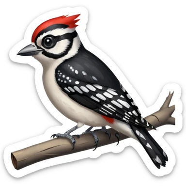 downy woodpecker sticker