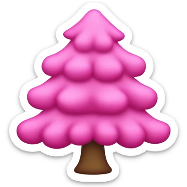 Pink tree Christmas  sticker