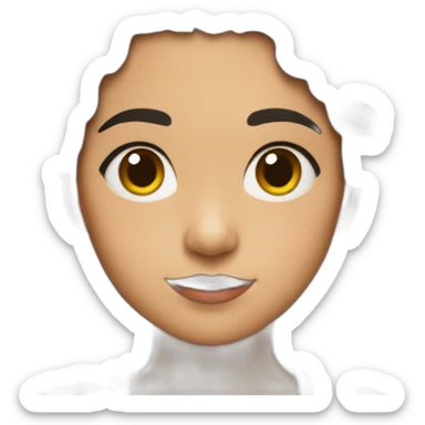 Niña Morena rizada sticker