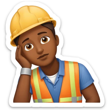 labour worker fainted sticker