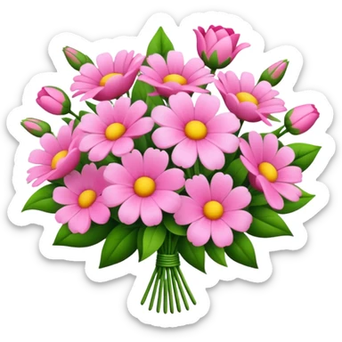 ramo de flores rosa sticker