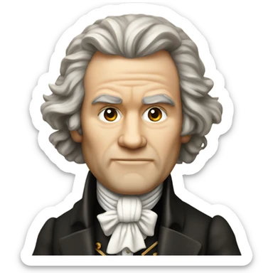 Beethoven big head banjo sticker