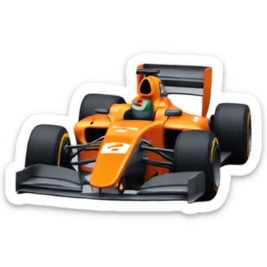 Orange f1 car sticker