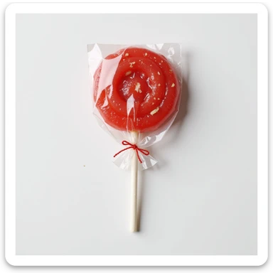 realistic lollipop, in a wrapper, photorealistic style sticker