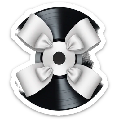  vinyl record with white bow sticker