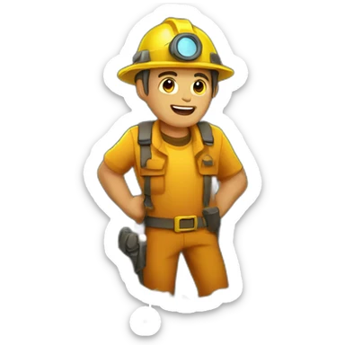 gold mining cave sticker