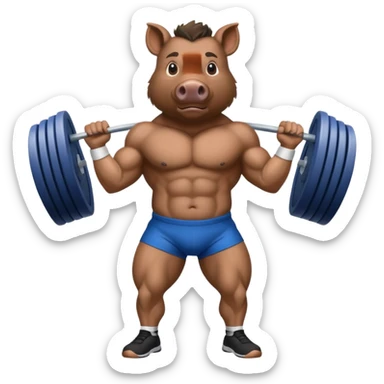 wild boar, gym sticker