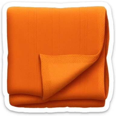 A folded Orange blanket sticker