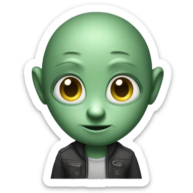 Make an alien shrug/ sticker