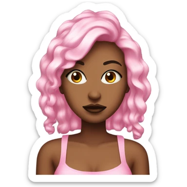Baddie demure pink sticker