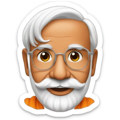 Narendra Modi with tilak sticker