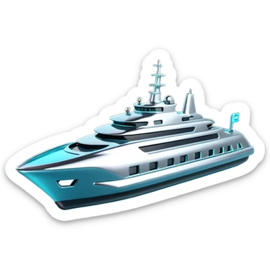 Create a highly polished, 3D game UI–style illustration of a SHIP sticker