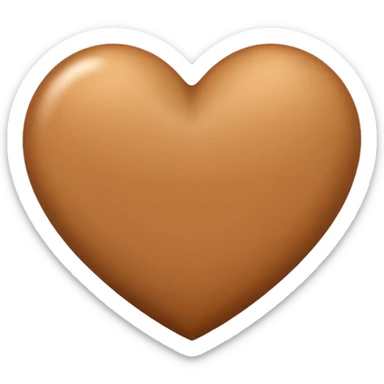 Light brown heart sticker
