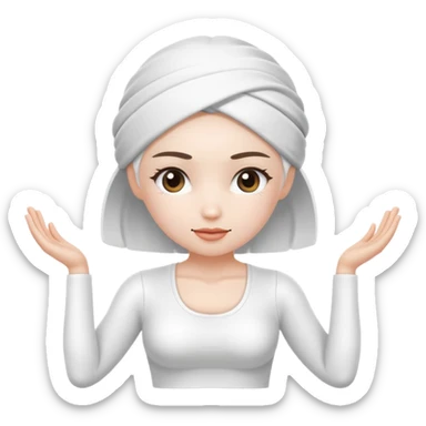 Aesthetic pilates girl with white clothes sticker