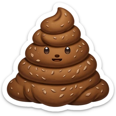 poop with no face sticker