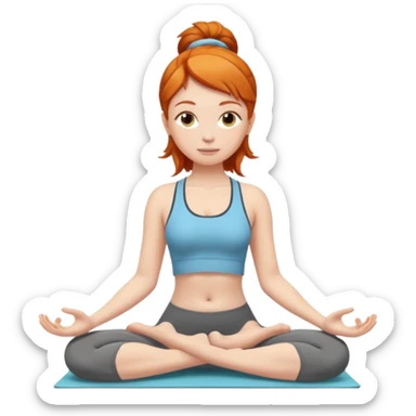 Gingerhead girl yoga  sticker