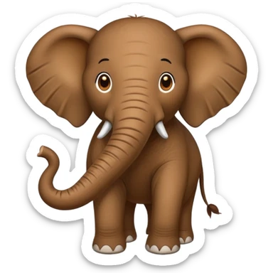 Elefante con cuerpo de coco sticker