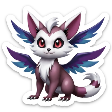 Shiny Dark Furret-Absol-Noibat-Noivern-Hybrid (Full body) sticker