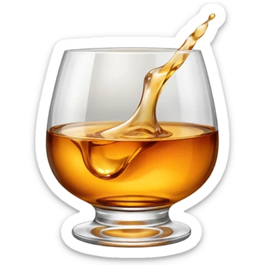 Whisky glass sticker