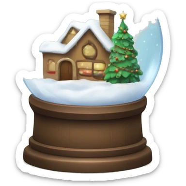 Christmas snowglobe sticker