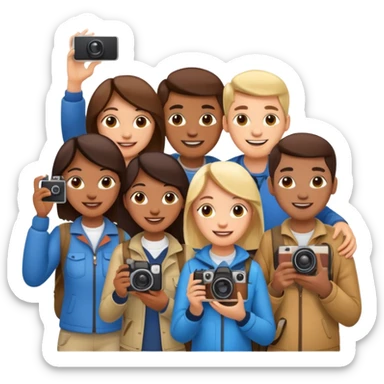 Tourists Taking Photo sticker