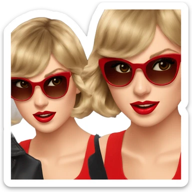 taylor swift red cateye sunglasses sticker