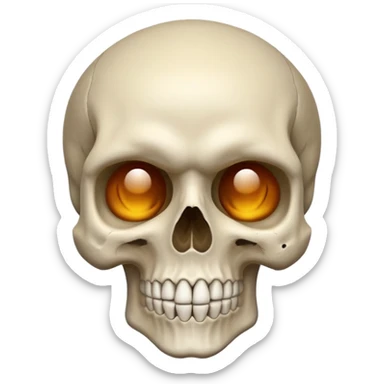 Una calavera combinado con el emoji de 🤨 sticker