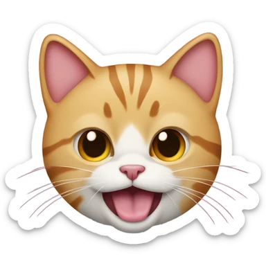 cat sticking tongue out sticker