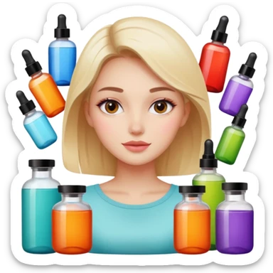 aesthetic girl skincare products  sticker