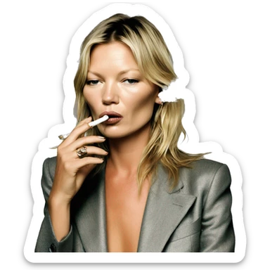 kate moss smoking  sticker