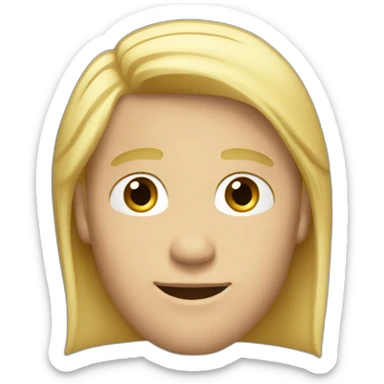 21 year guy with blonde straight hair sticker