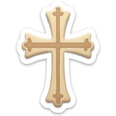 Beige cross sticker