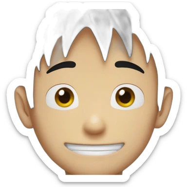 A haapy Luffy face sticker