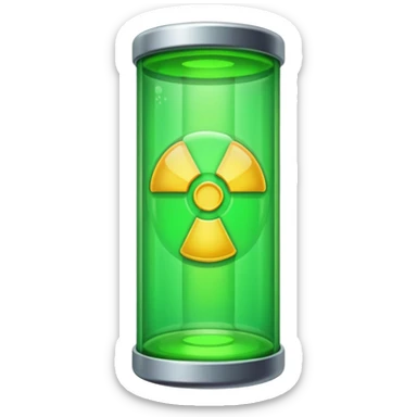 Uranium like inside a tube that we see on tiktok, without the symbol thing, and no line thing, just tube and pure green sticker