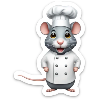 Rat with chef hat sticker