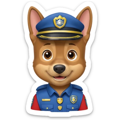 Paw patrol chase sticker