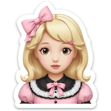 Pink Lolita with blonde hair sticker