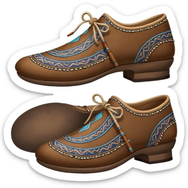 ancient mongolian shoes sticker