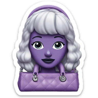 Lady Dior purple bag sticker