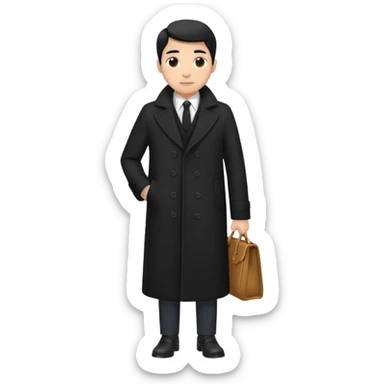 black overcoat sticker