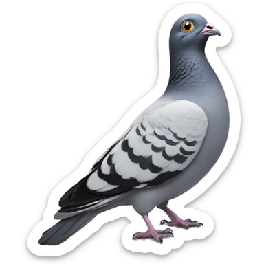 astonished pigeon sticker