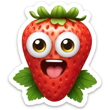 Strawberry sticker