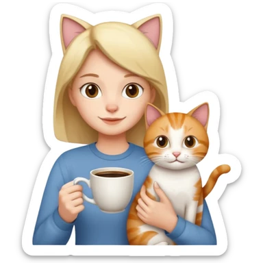Coffee and cats sticker