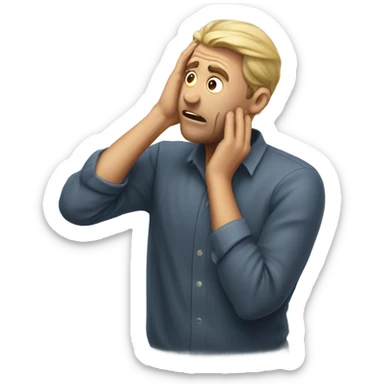 Man scratching head in confusion  sticker